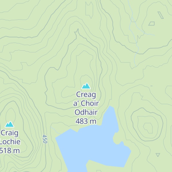 Map of Creag a' Choir Odhair