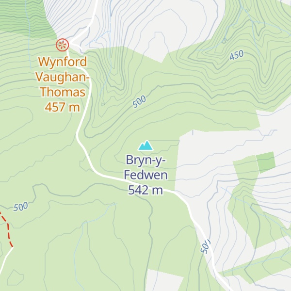 Map of Bryn-y-Fedwen