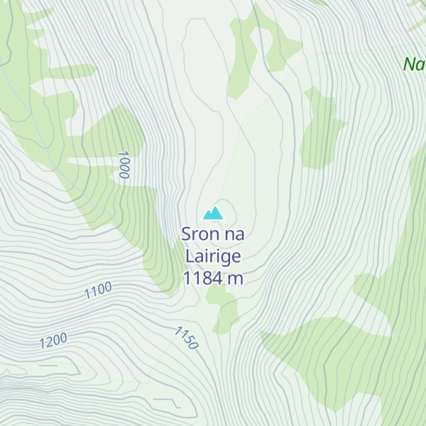 Map of Sron na Lairige