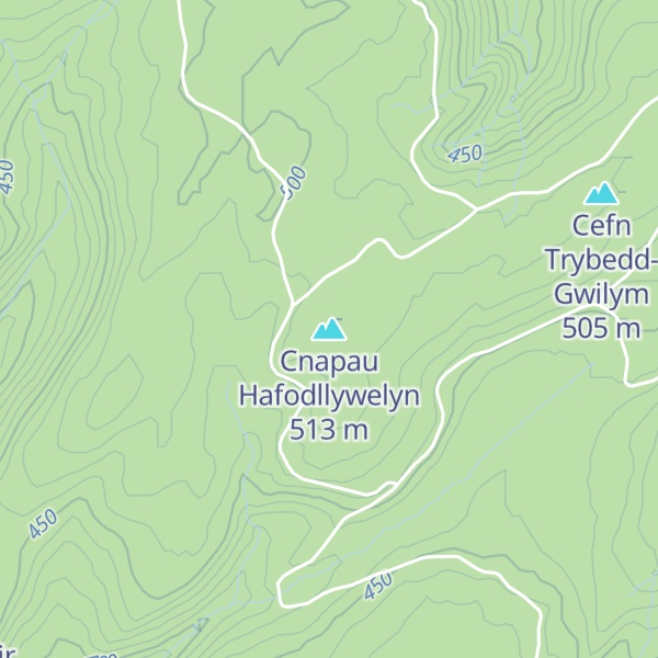 Map of Cnapau Hafodllywelyn