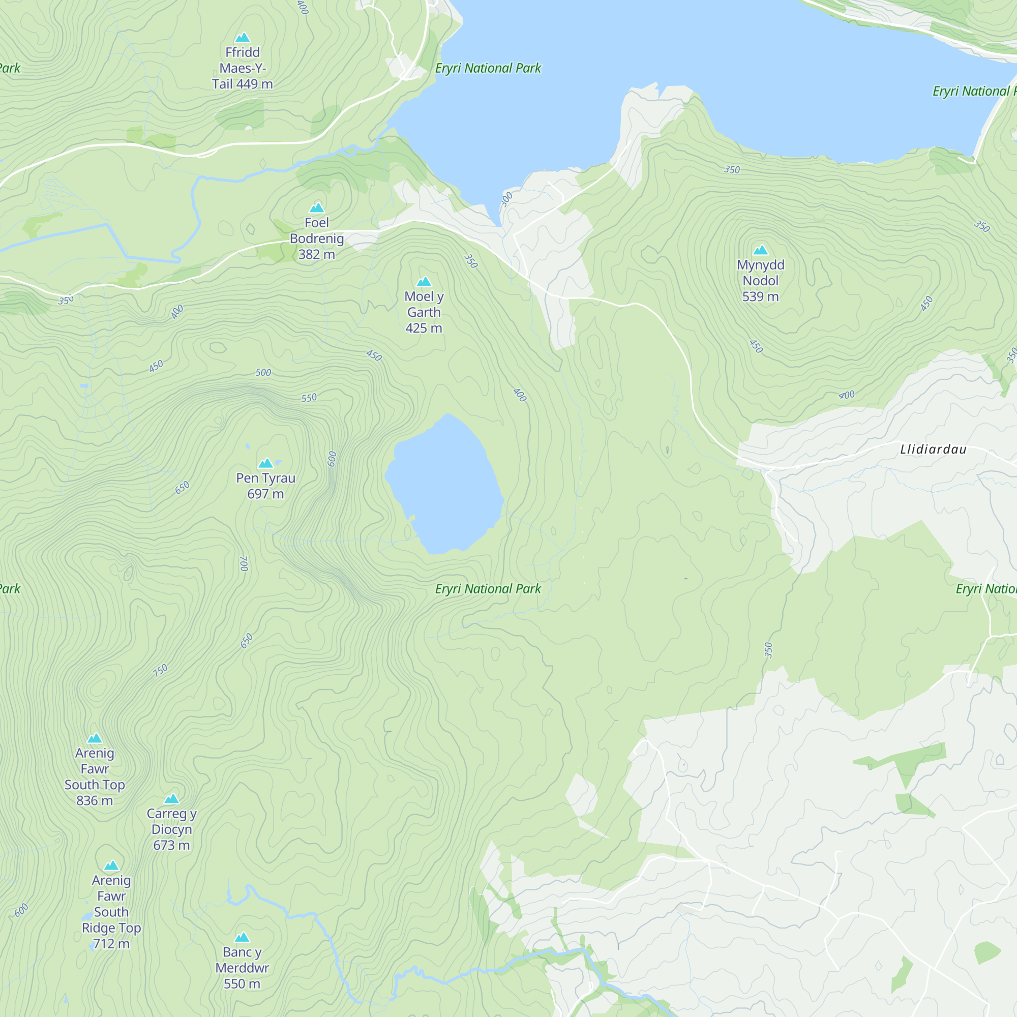 Arenig Fawr map