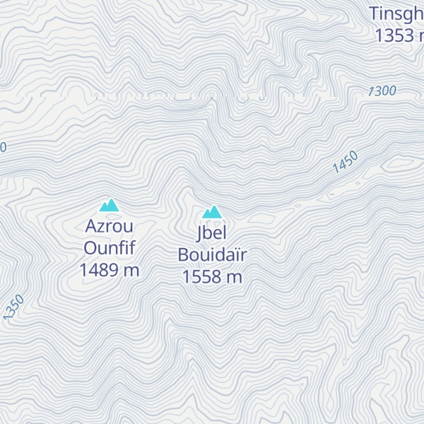 Map of Jbel Bouidaïr