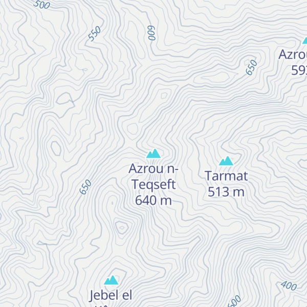 Map of Azrou n-Teqseft
