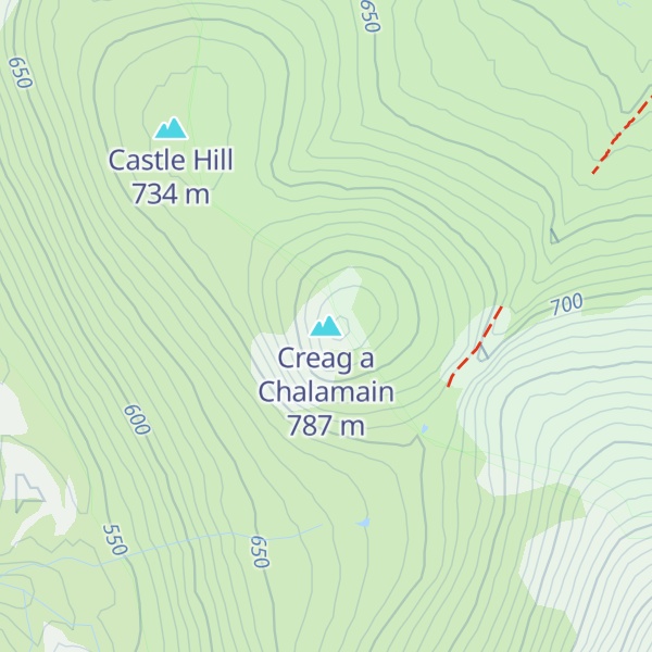 Map of Creag a Chalamain