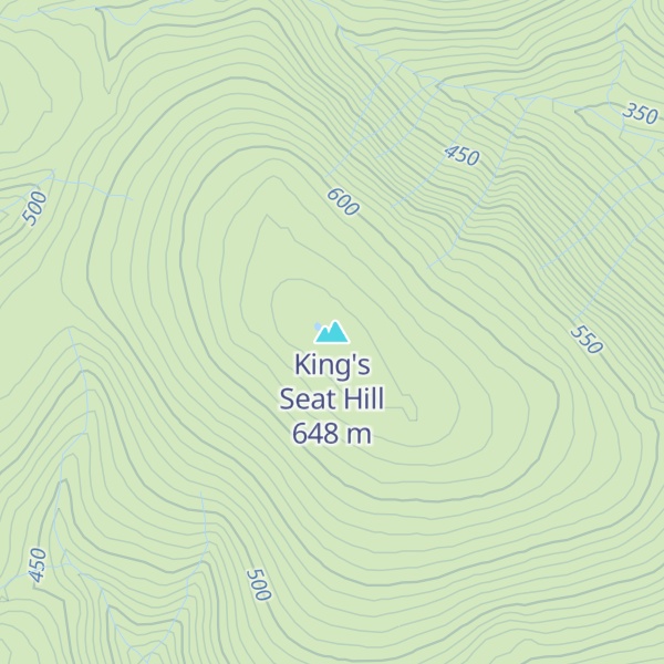 Map of King's Seat Hill