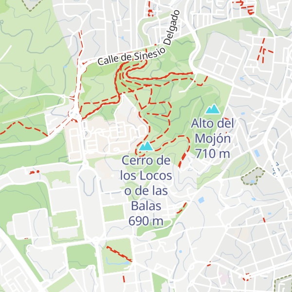 Map of Cerro de los Locos o de las Balas