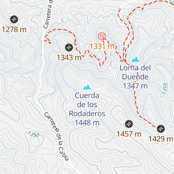 Map of Cuerda de los Rodaderos