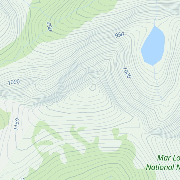 Map of Sgor an Lochain Uaine