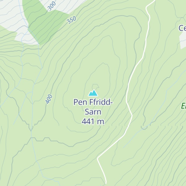 Map of Pen Ffridd-Sarn