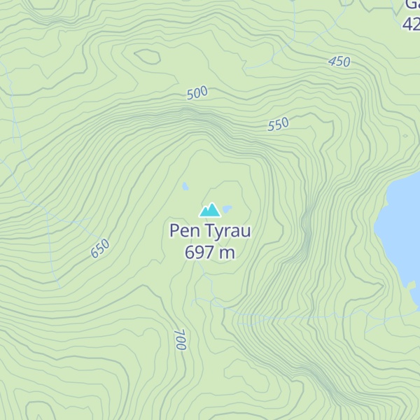 Map of Pen Tyrau