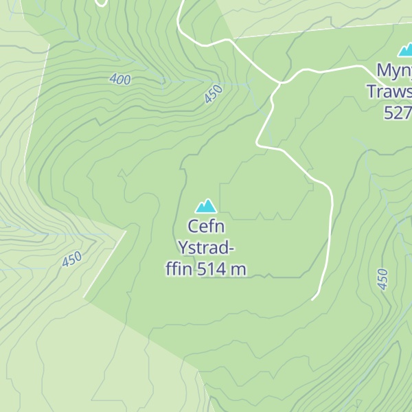 Map of Cefn Ystrad-ffin