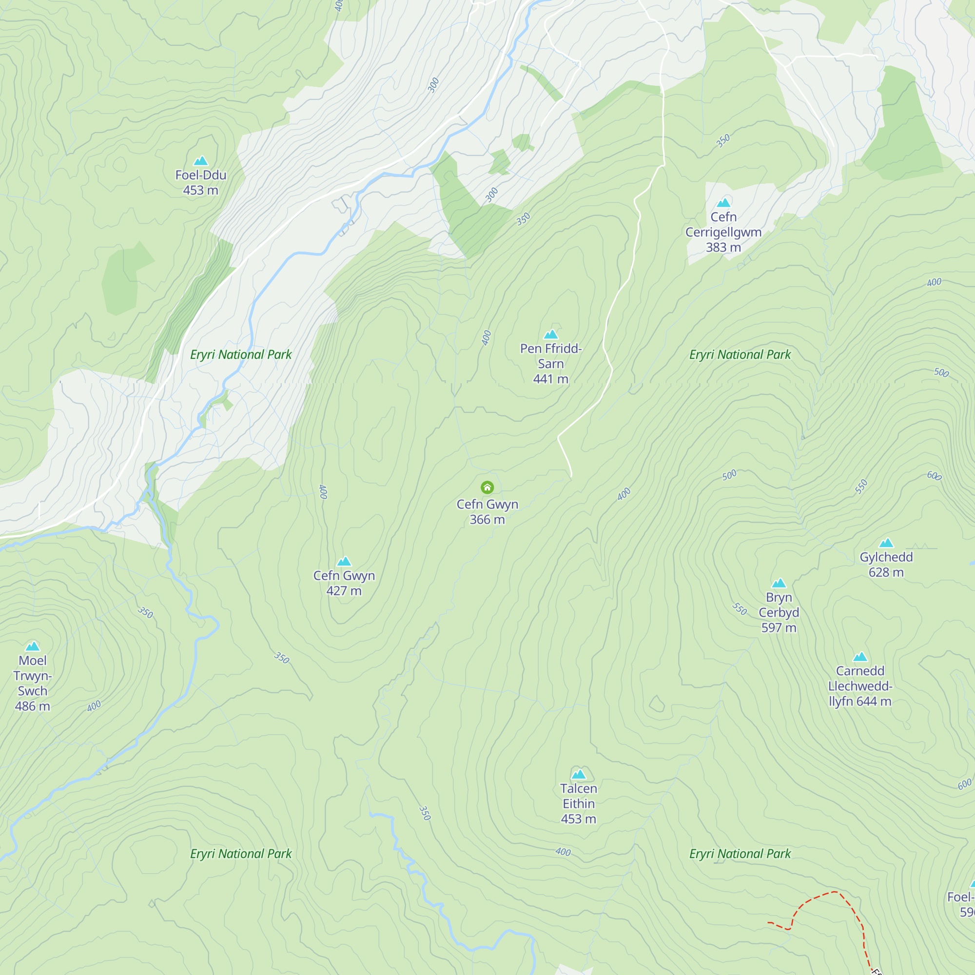 Cefn Gwyn map