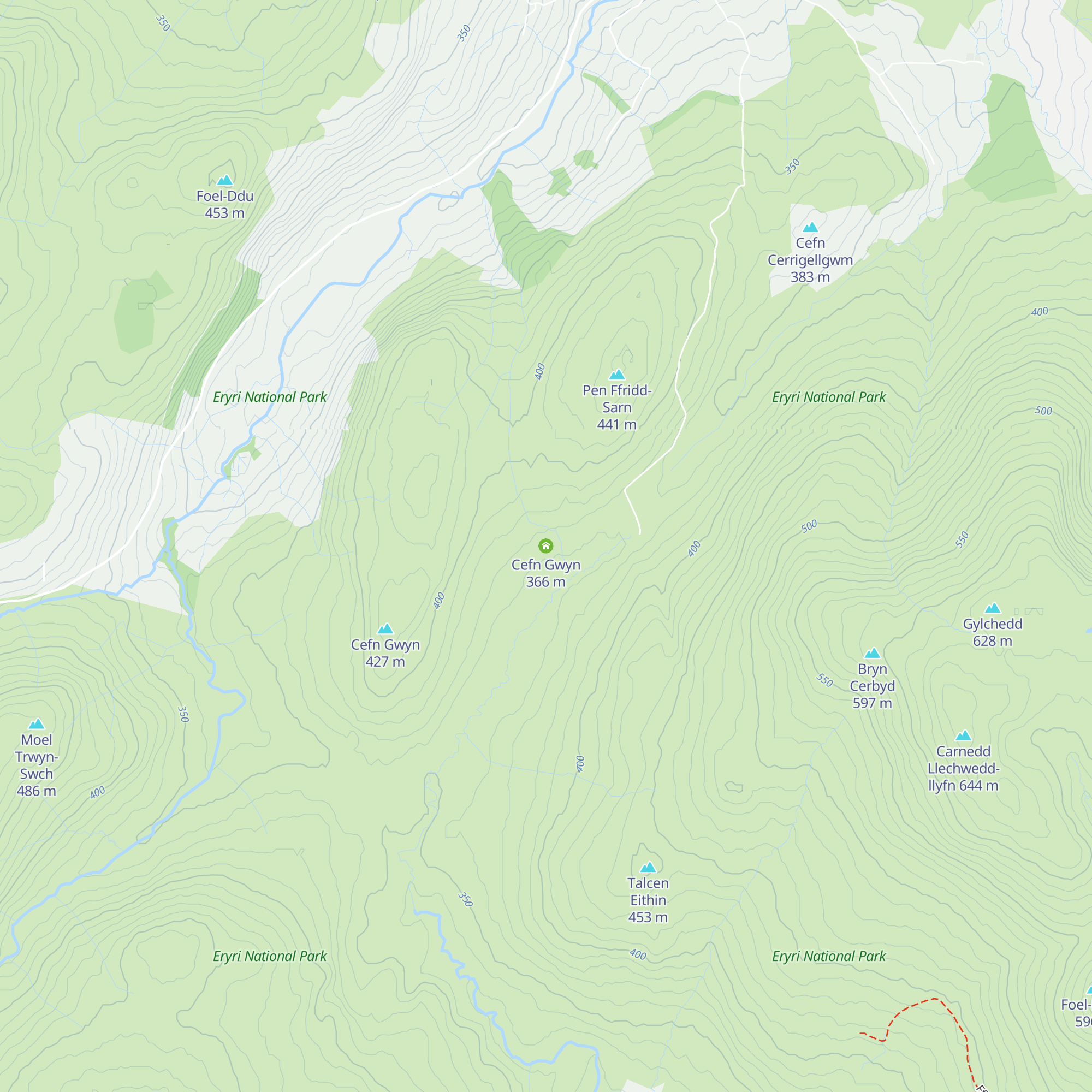 Cefn Gwyn map