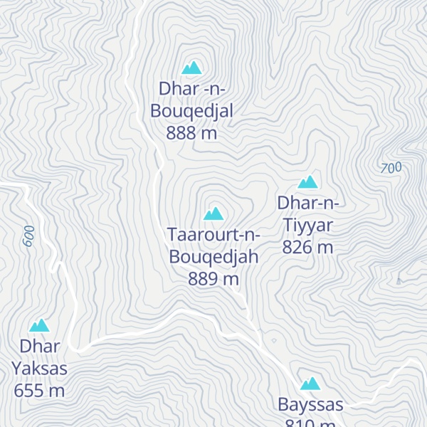 Map of Taarourt-n-Bouqedjah