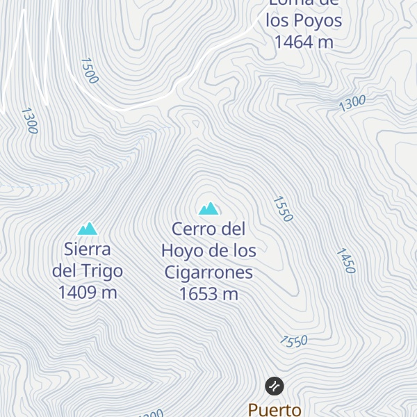 Map of Cerro del Hoyo de los Cigarrones