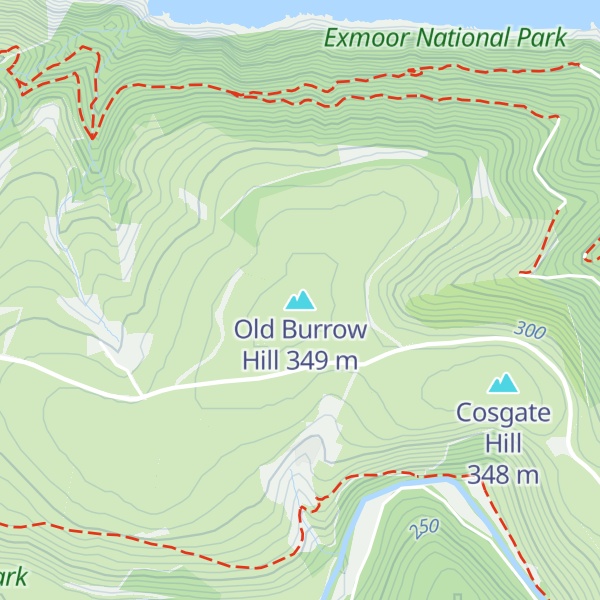 Map of Old Burrow Hill