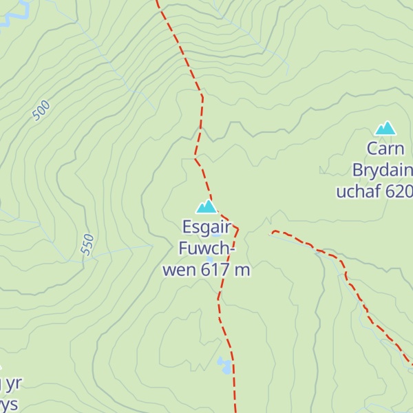 Map of Esgair Fuwch-wen