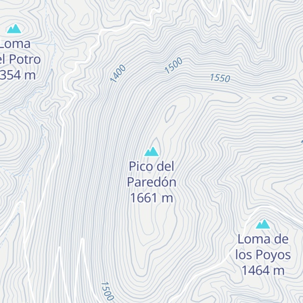 Map of Pico del Paredón