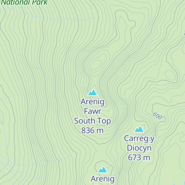 Map of Arenig Fawr South Top