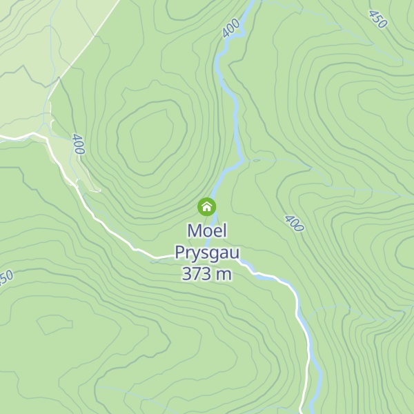 Map of Moel Prysgau