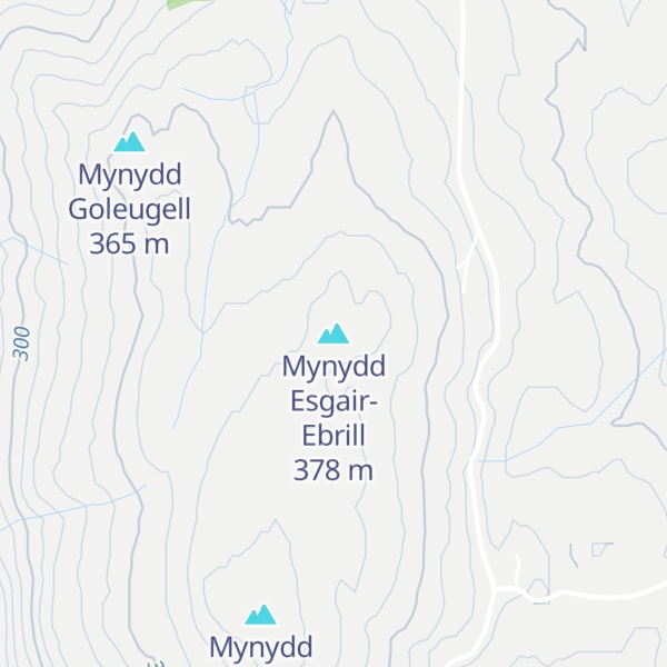 Map of Mynydd Esgair-Ebrill