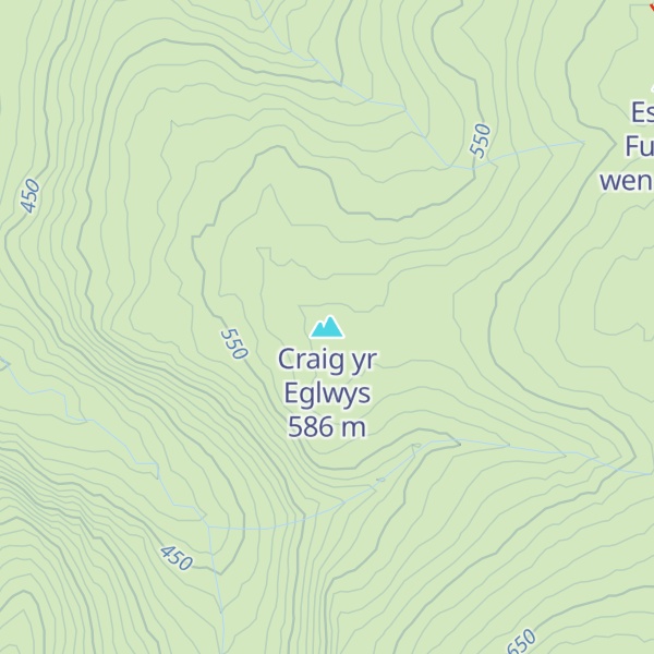 Map of Craig yr Eglwys