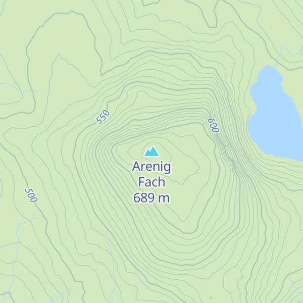 Map of Arenig Fach