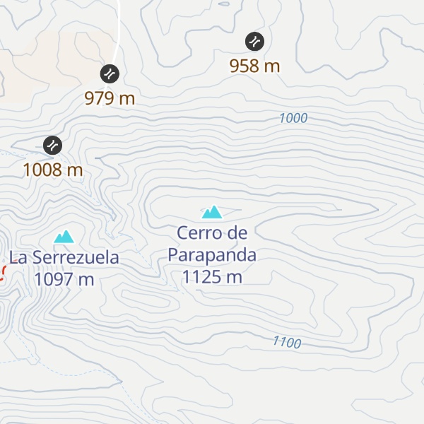 Map of Cerro de Parapanda