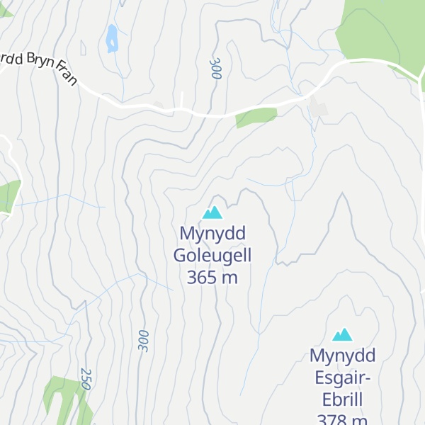 Map of Mynydd Goleugell