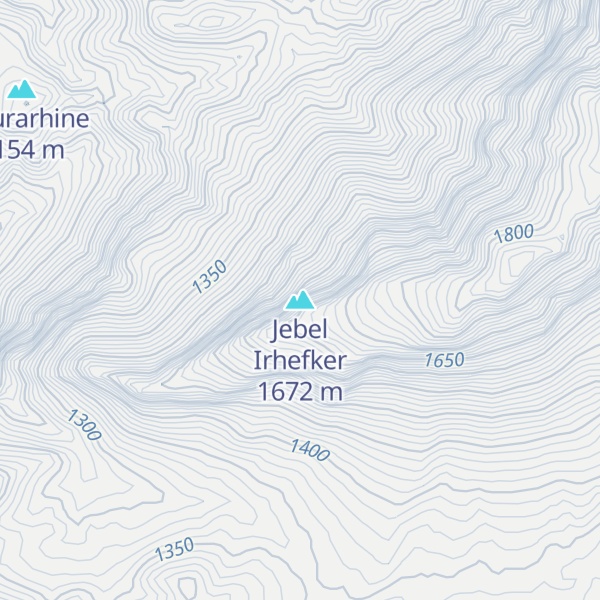 Map of Jebel Irhefker