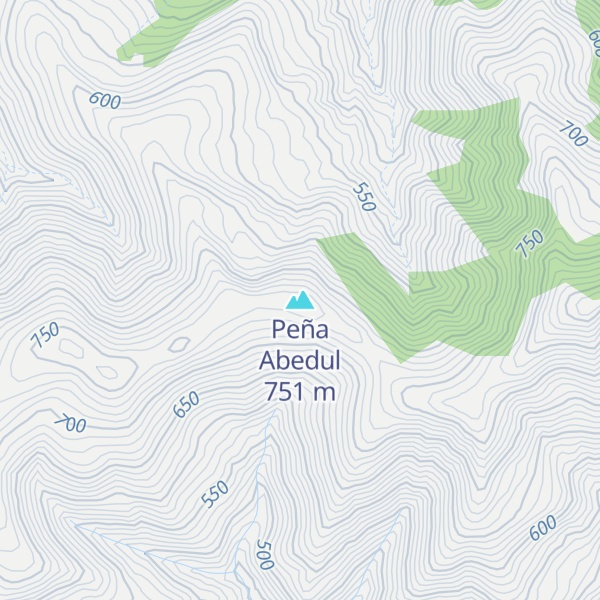 Map of Peña Abedul