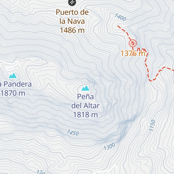 Map of Peña del Altar