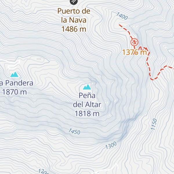 Map of Peña del Altar
