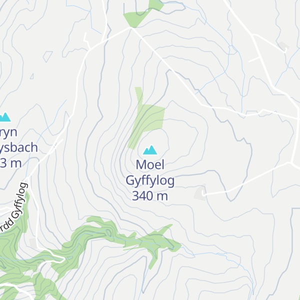 Map of Moel Gyffylog