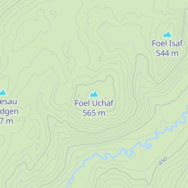 Map of Foel Uchaf