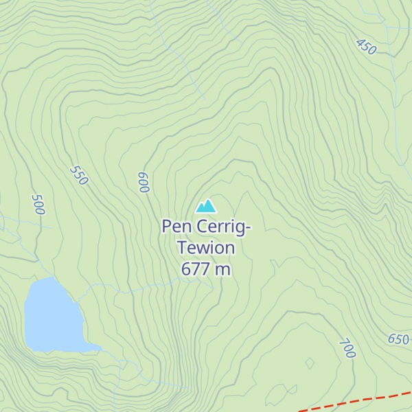 Map of Pen Cerrig-Tewion