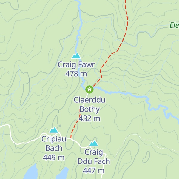 Map of Claerddu Bothy