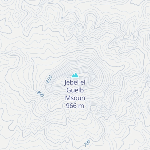 Map of Jebel el Guelb Msoun