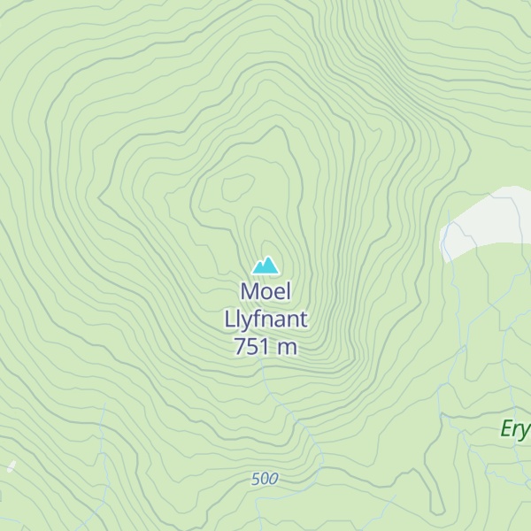 Map of Moel Llyfnant