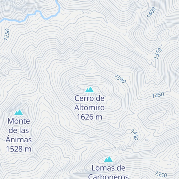 Map of Cerro de Altomiro