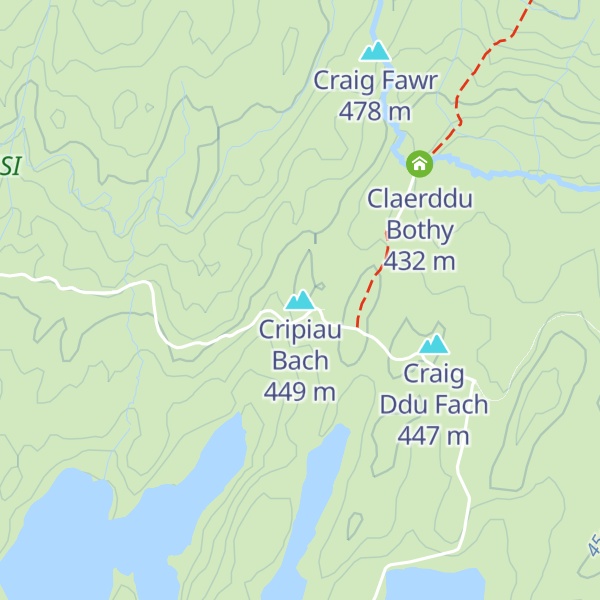 Map of Cripiau Bach