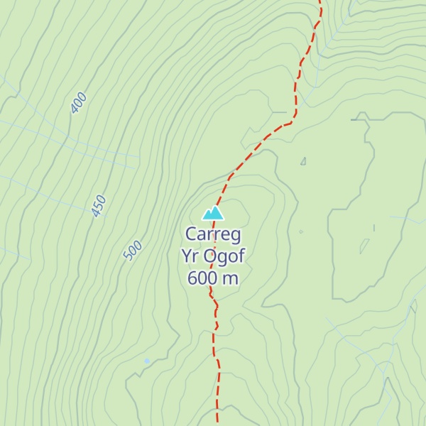 Map of Carreg Yr Ogof