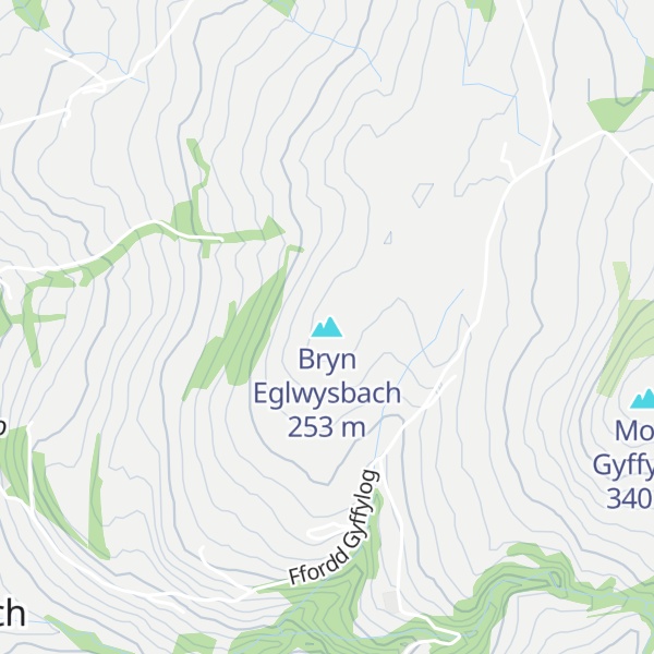 Map of Bryn Eglwysbach