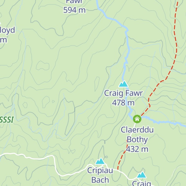Map of Banc Dafydd Sion