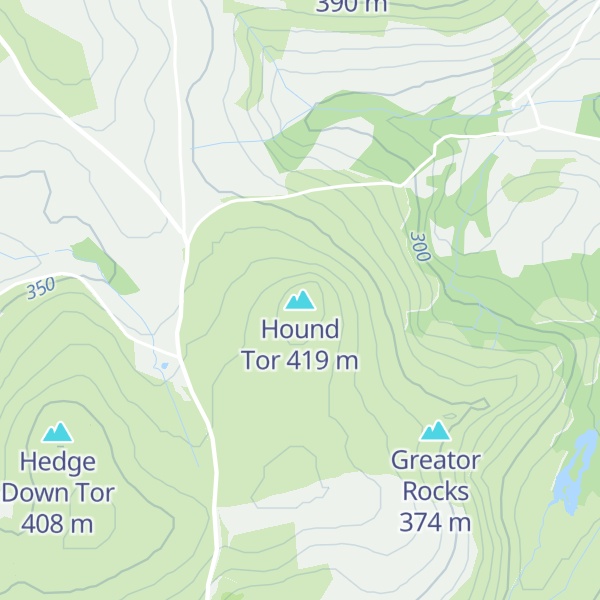 Map of Hound Tor