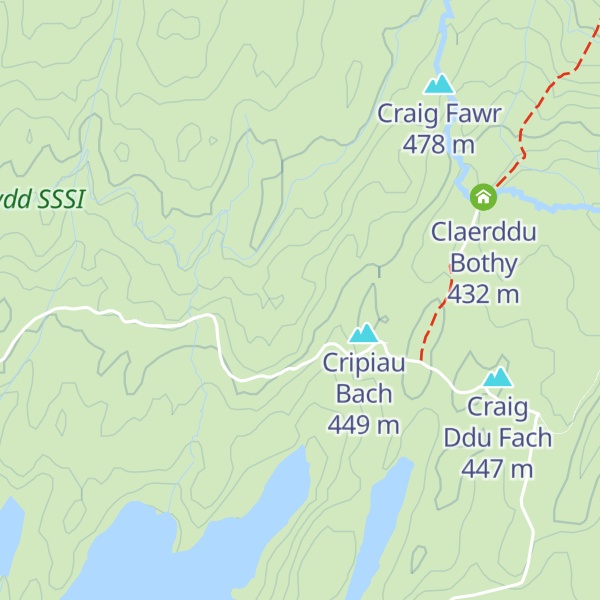 Map of Craig y Rhiplem