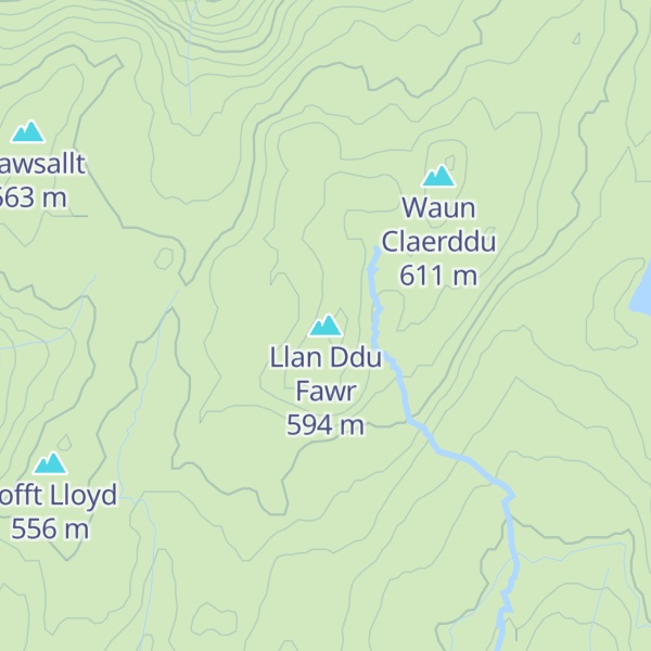 Map of Llan Ddu Fawr