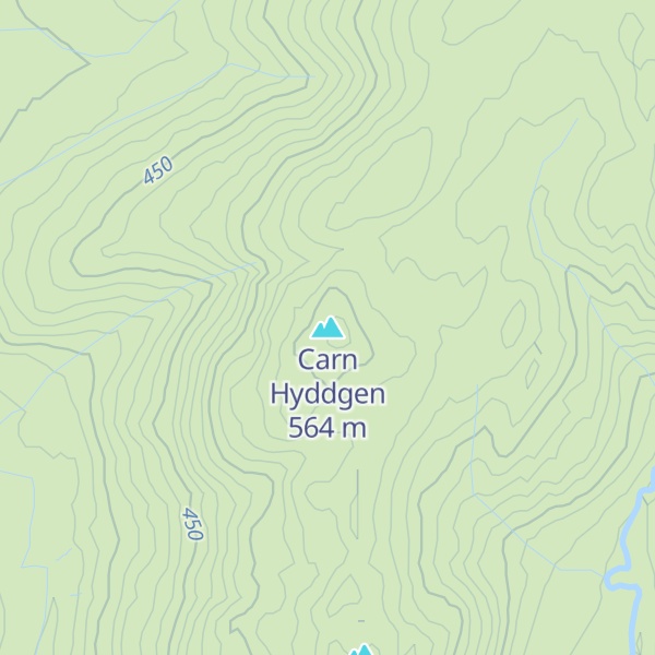 Map of Carn Hyddgen