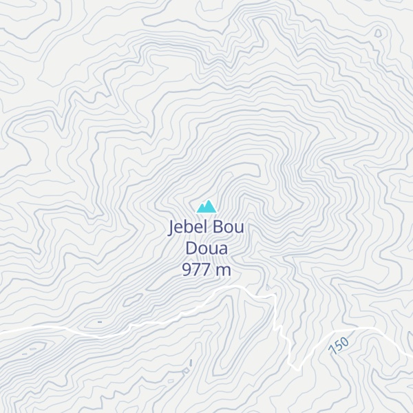 Map of Jebel Bou Doua