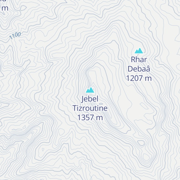 Map of Jebel Tizroutine
